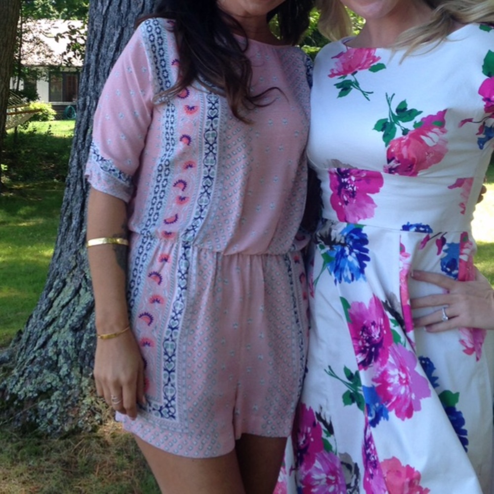 BCBG lightweight pink romper